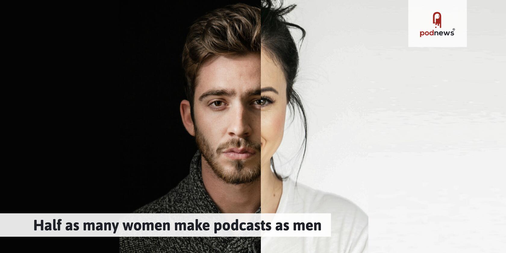 Half as many women make podcasts as men