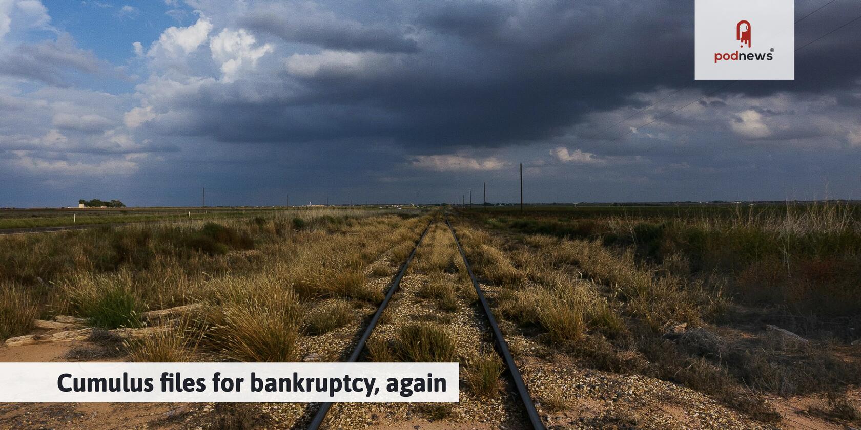 Cumulus files for bankruptcy, again