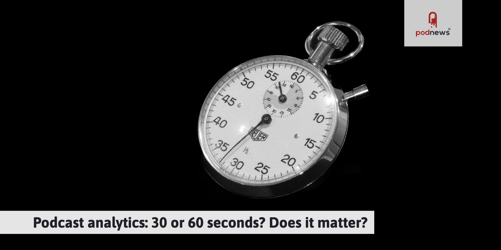 Podcast analytics: 30 or 60 seconds? Does it matter?