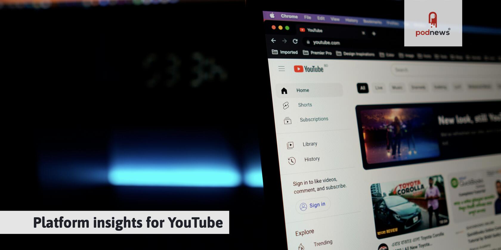 Platform insights for YouTube