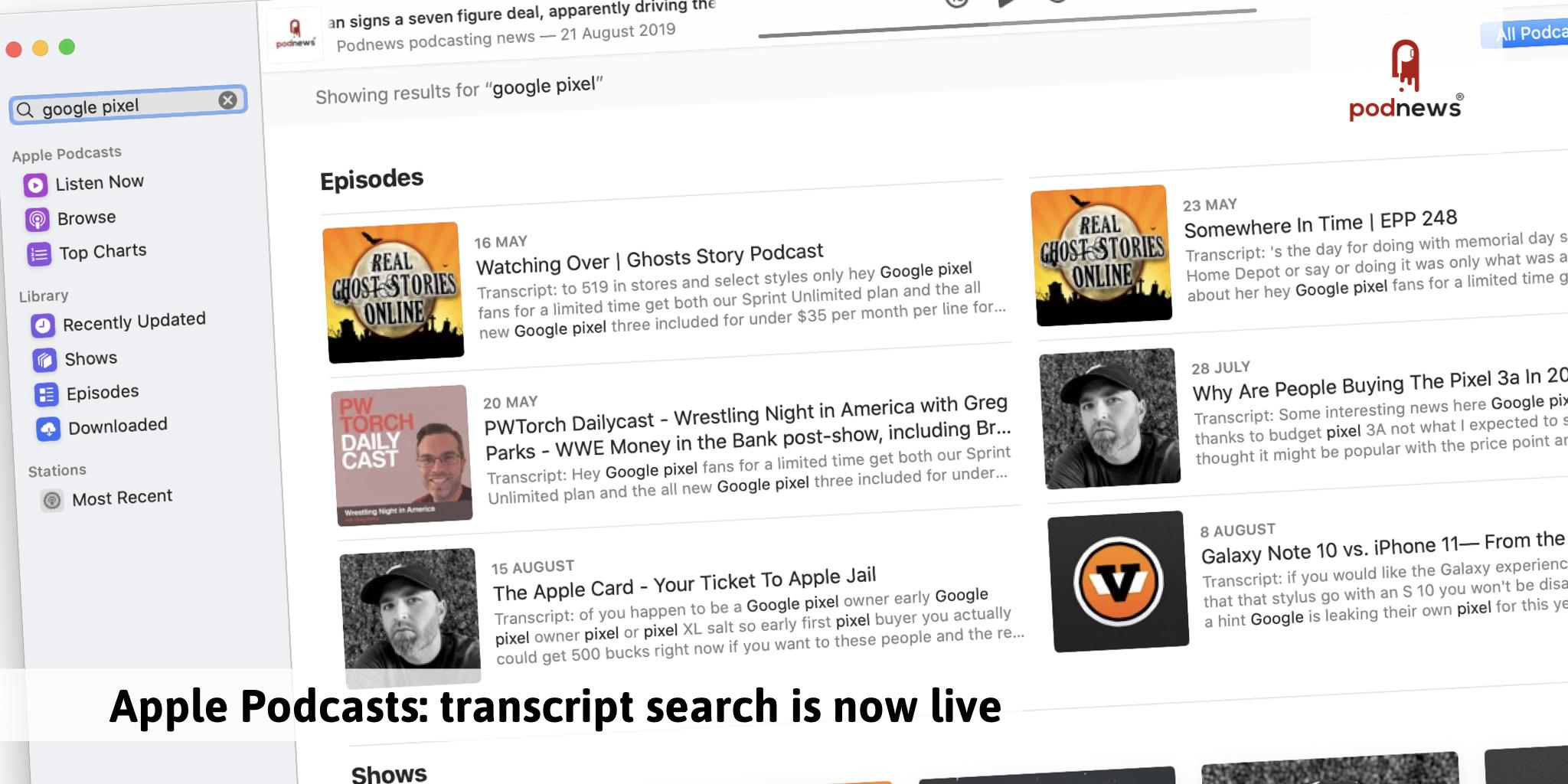 Apple Podcasts Transcription Search Is Now Live Apple Podcasts Transcription Search Is Now Live