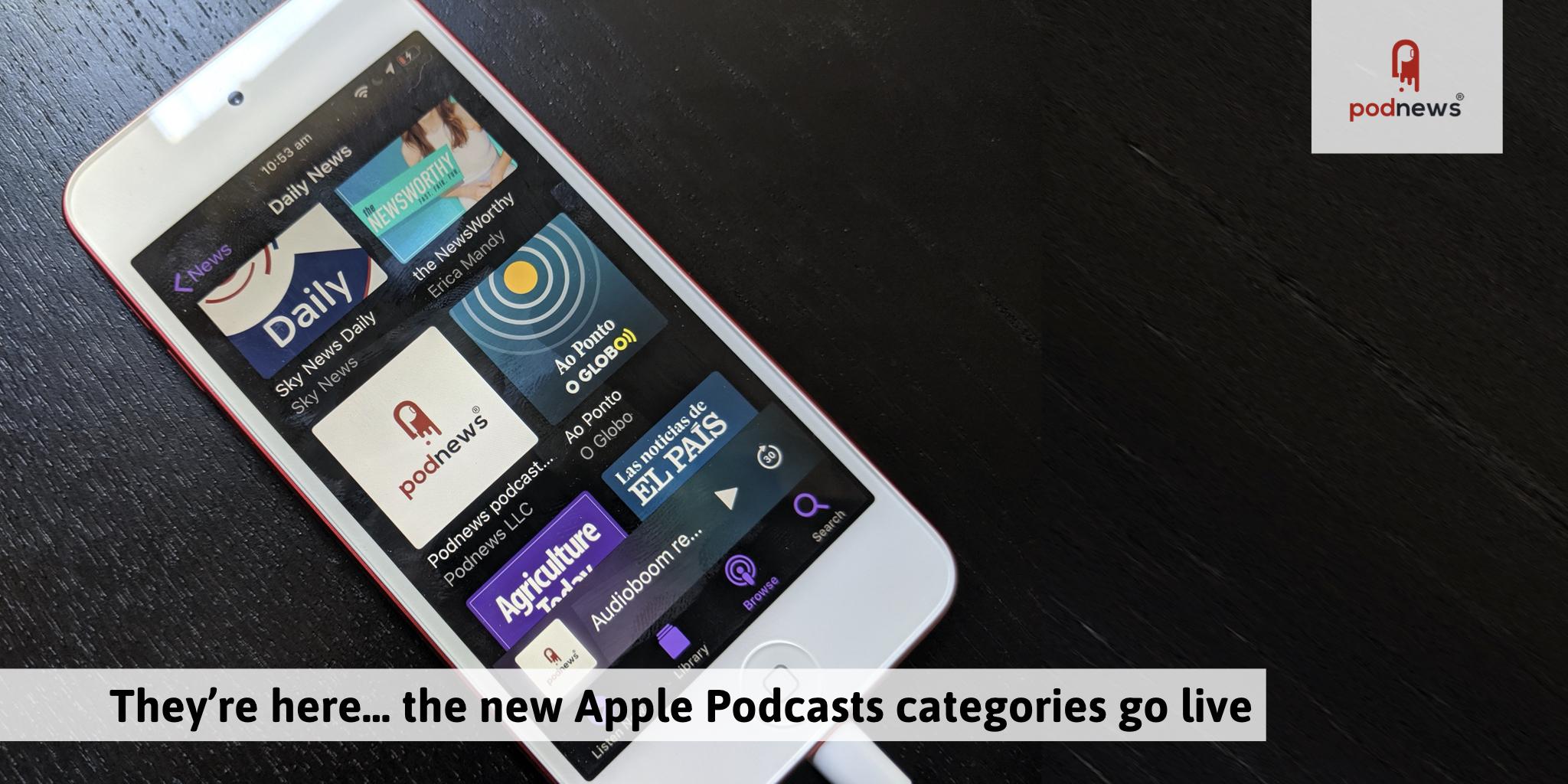The New Apple Podcasts Categories Go Live 
