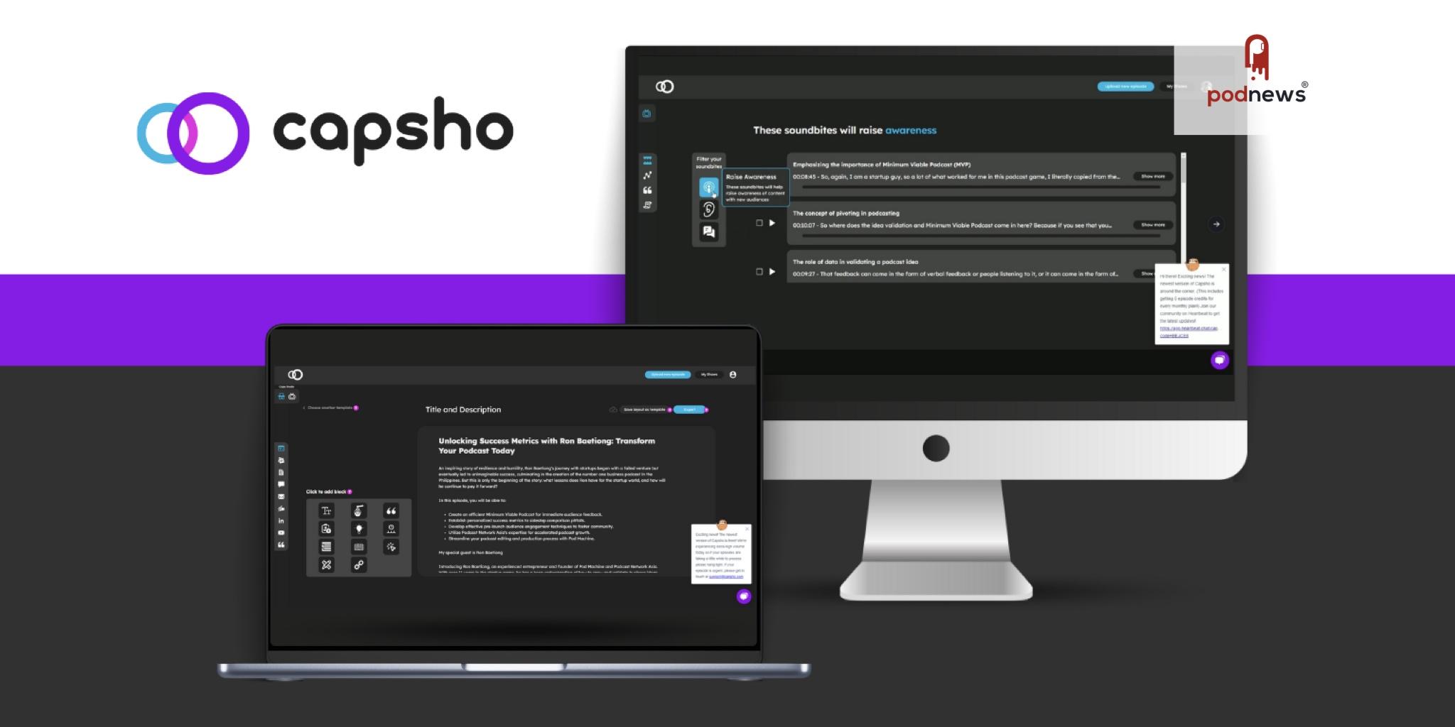Capsho announces Creative Studio to help content creators create compelling clip..
