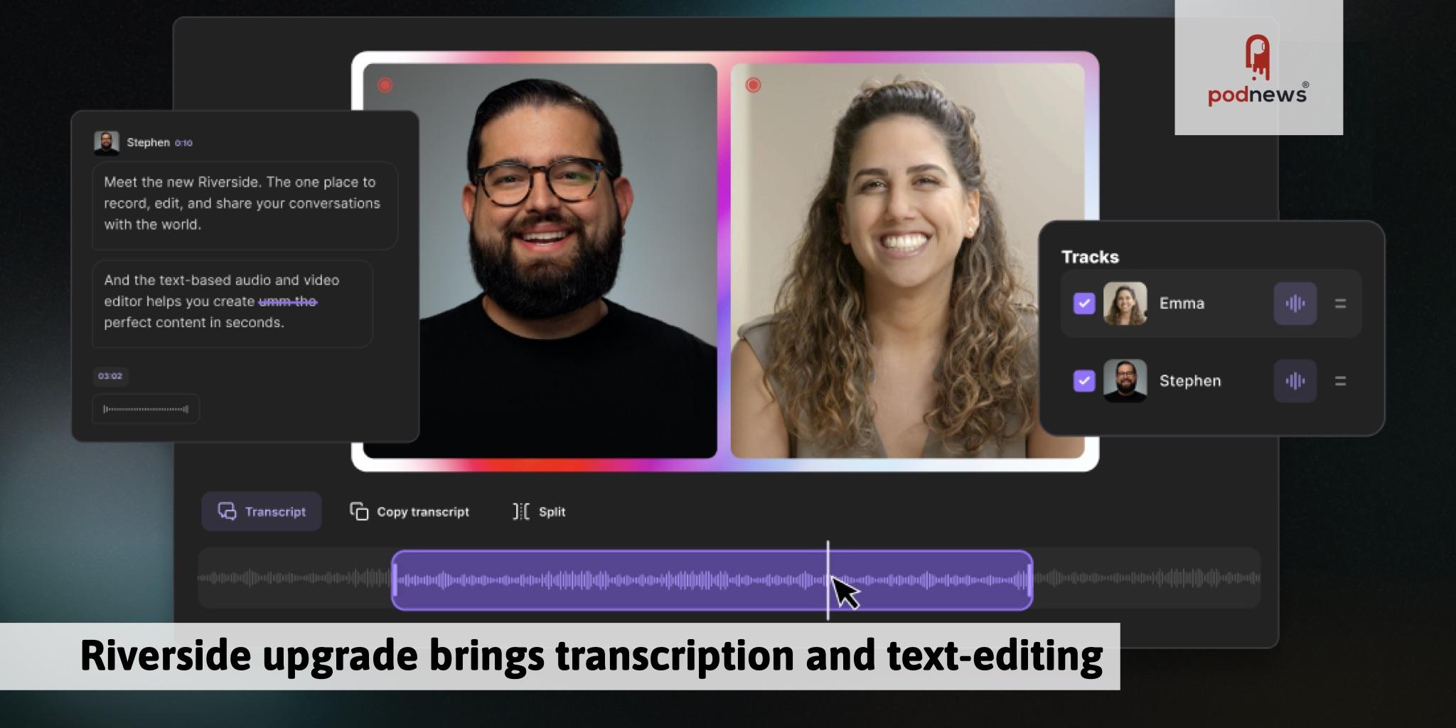 Riverside Upgrade Brings Transcription And Text Editing