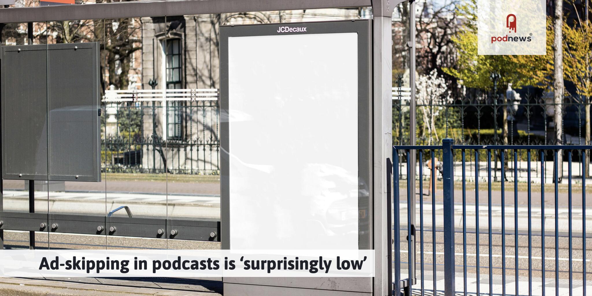 Ad-skipping in podcasts is ‘surprisingly low’