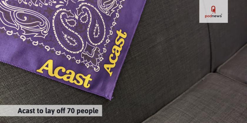 An Acast branded bandana