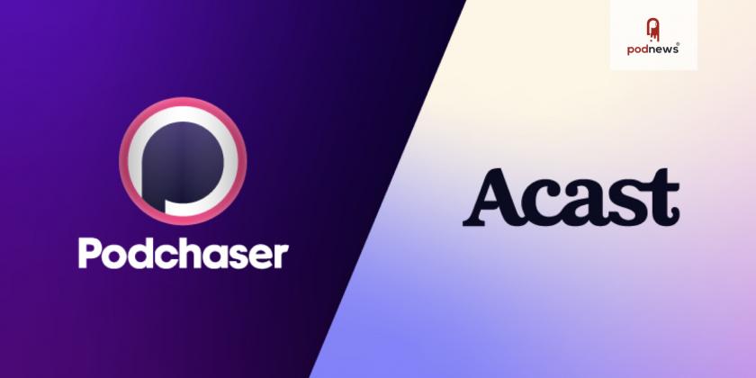 Podchaser and Acast logos