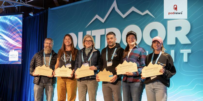 Chris Watson (centre right) and other winners