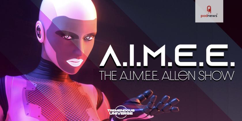 The AIMEE Allen Show, a pink robot