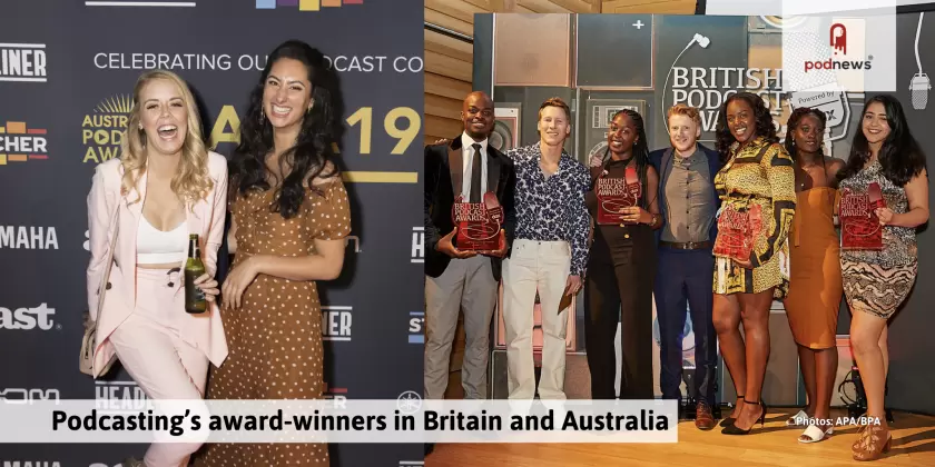 Awards nights - podcasting's winners in Britain and Australia