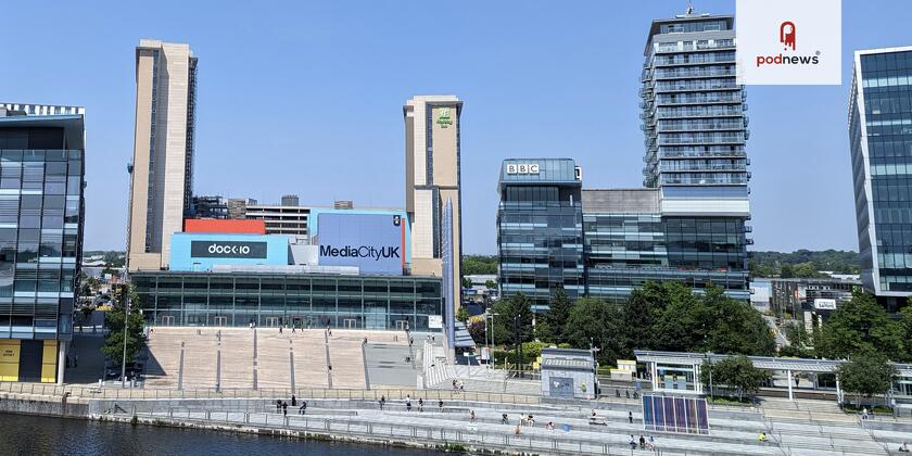 Media City, including BBC studios, in Salford