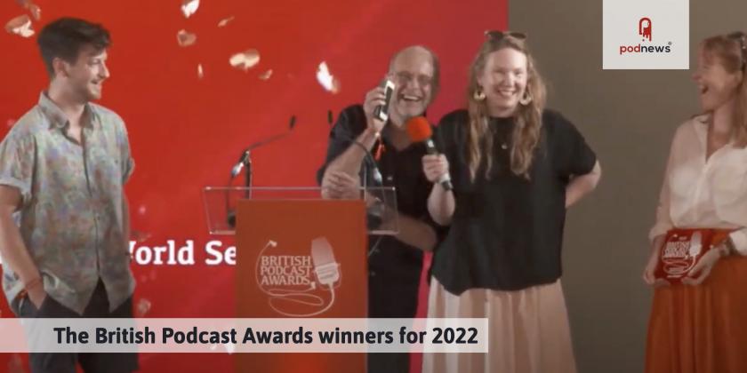 The winners of podcast of the year