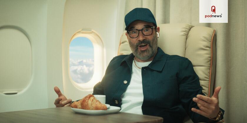 Adam Buxton on a plane. Potentially.