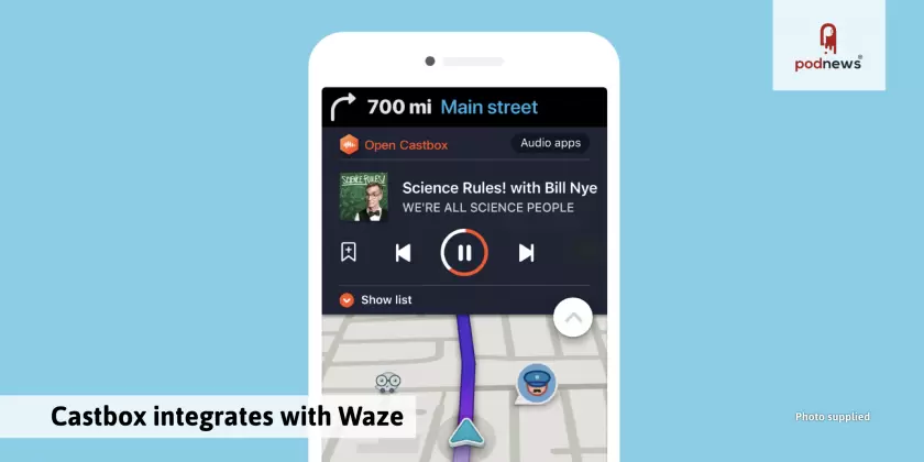 Castbox integrates with Waze