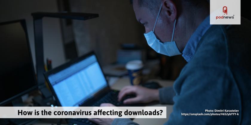How is the coronavirus affecting podcast downloads?