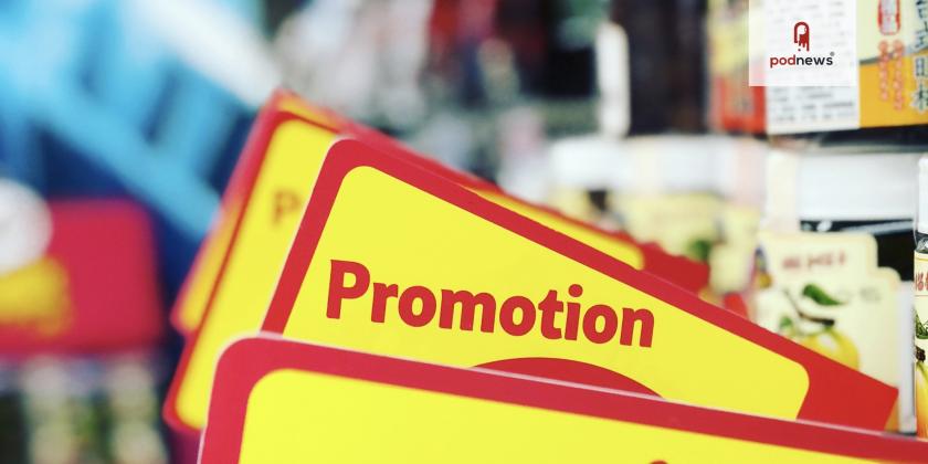 Some sale signs saying 'promotion'