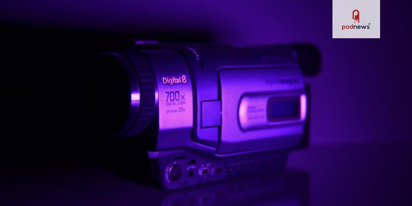 An old-fashioned video camera