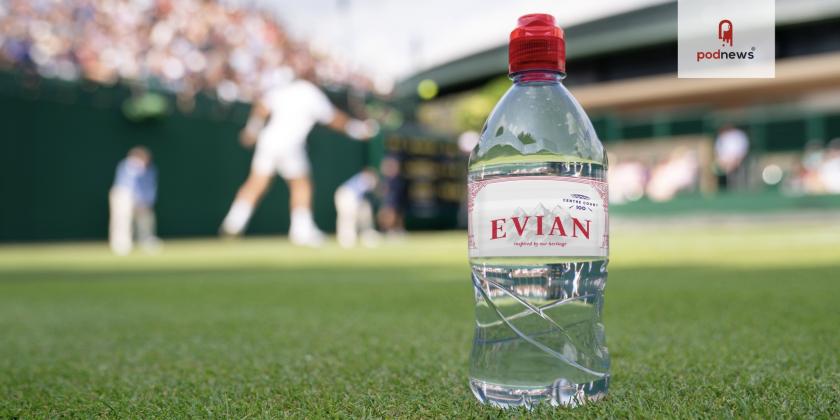 A bottle of evian at Wimbledon