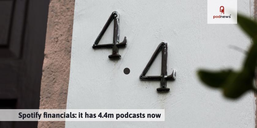 A house sign saying 44, which we have clumsily added a little dot to