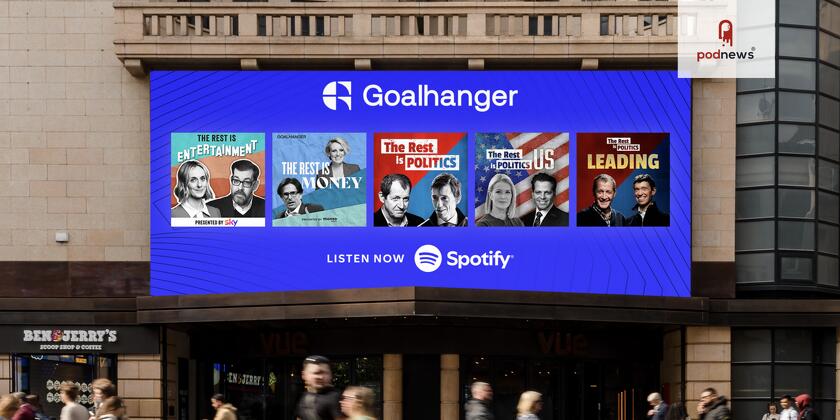 Goalhanger and Spotify ad in Leicester Square