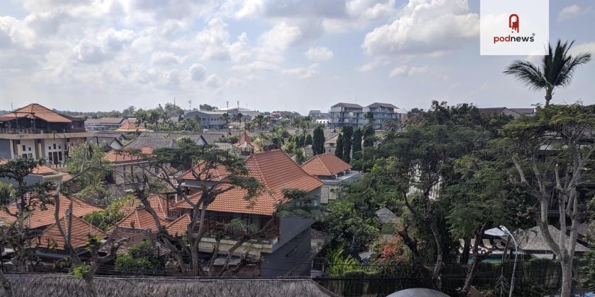 A rooftop view of Seminyak in Bali, Indonesia