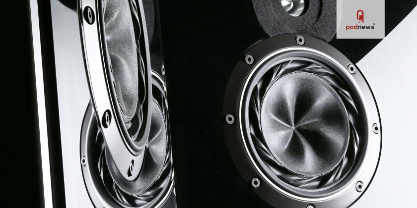 A closeup of a loudspeaker, called The Pure.