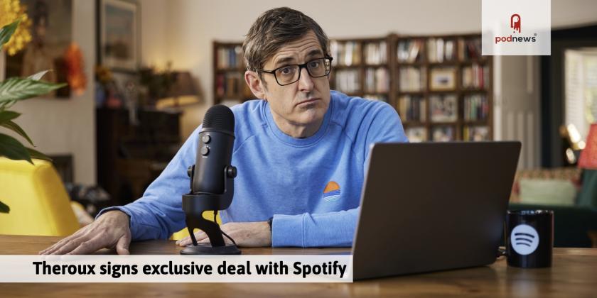 Louis Theroux, a Spotify mug. (These are two different things in the photo and not just one description of a person)