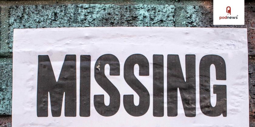 A crop of a Missing sign