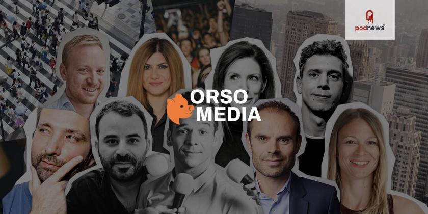 A logo and images of Orso Media