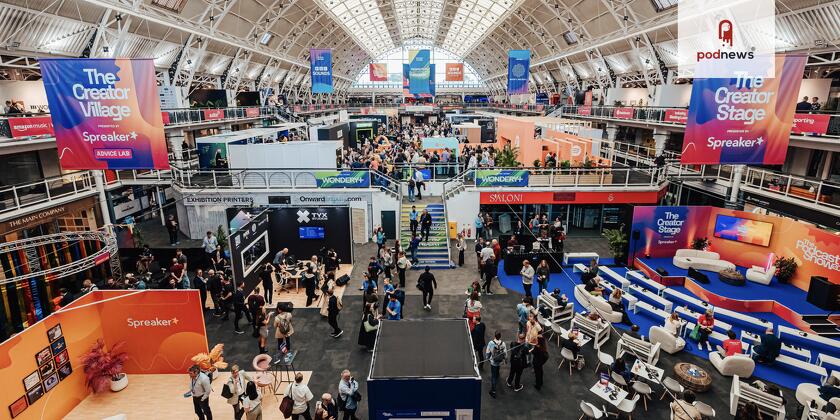 The main exhibition hall at The Podcast Show