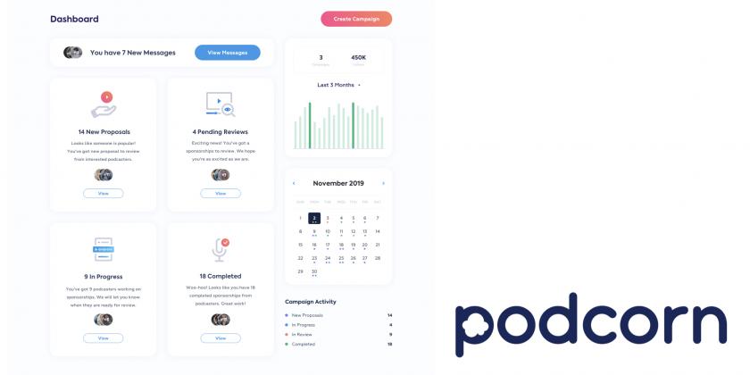 Podcorn launches platform to deliver the next generation of native podcast advertising and streamline podcaster discovery with matching engine