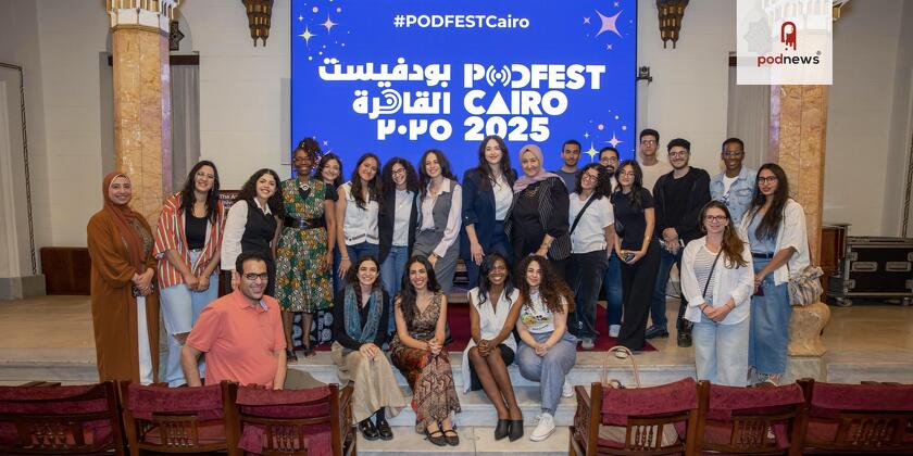 Delegates and speakers at PodFest Cairo