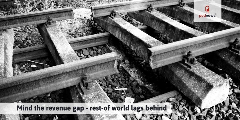 A broken rail with a gap