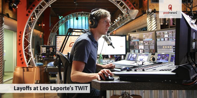 Jason Howell, one of the layoffs announced today, working at TWiT