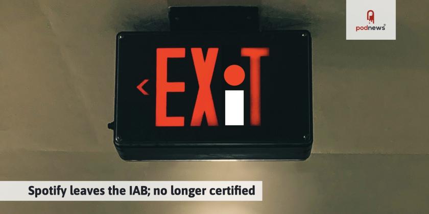 An exit sign, with the 