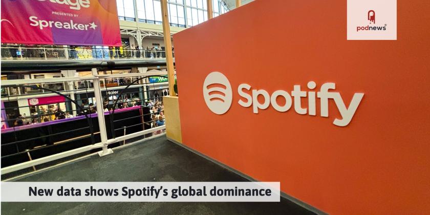 Spotify's stand at The Podcast Show