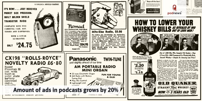 Advertising, mostly of old radios