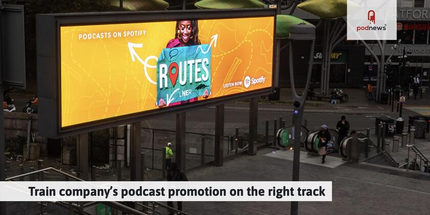 A billboard for Routes, as seen in a Westfield shopping centre