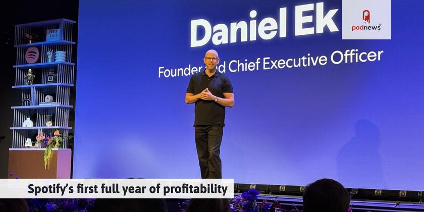 Daniel Ek on stage