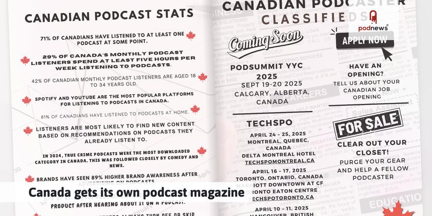 A page from Canadian Podcaster