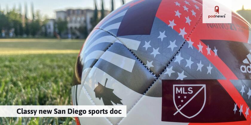 A Major League Soccer ball in a park