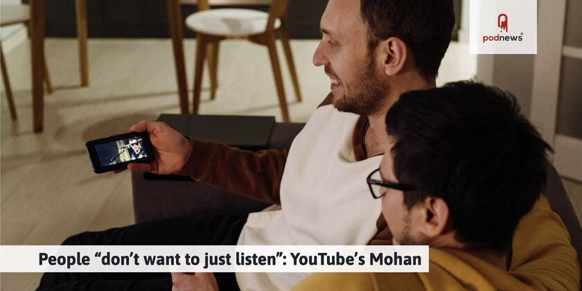 Two people watching a video on their phones