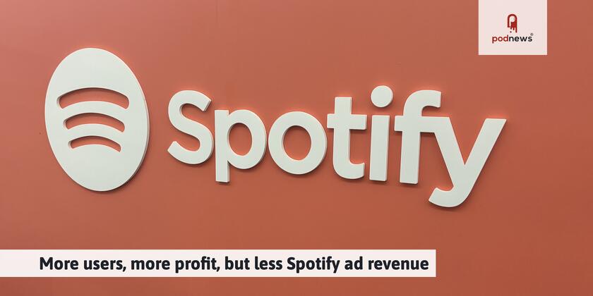 A Spotify sign at a conference
