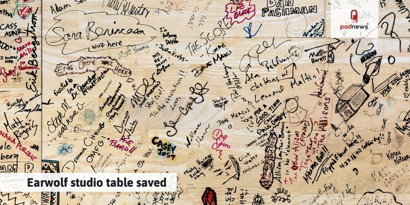 A table! In a garage!