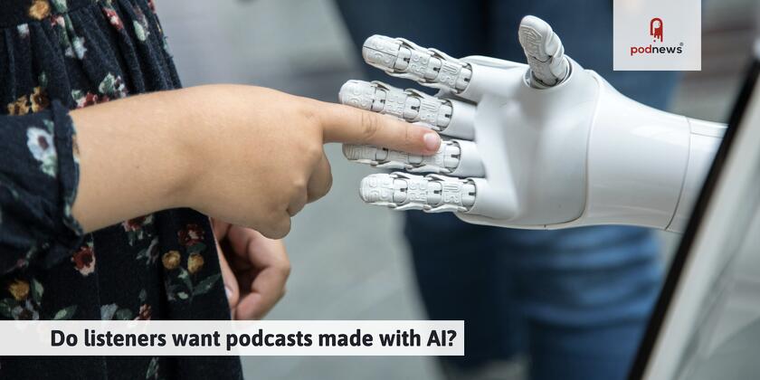 A robot holding a human hand