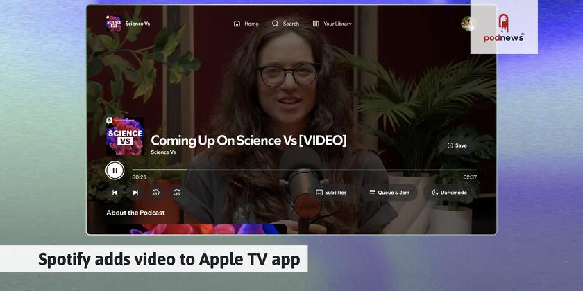 The new interface for Spotify on Apple TV