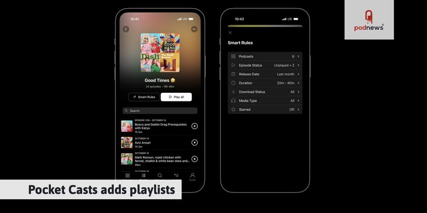 Pocket Casts adds playlists