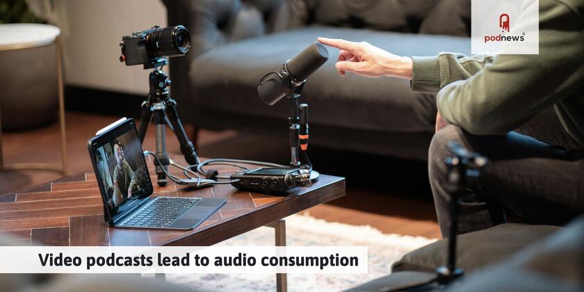 Video podcasts leads to audio consumption
