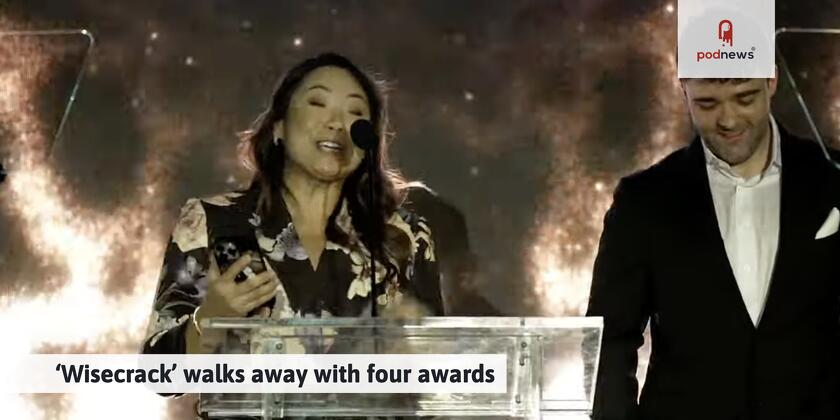 Jodie Tovay accepts the award