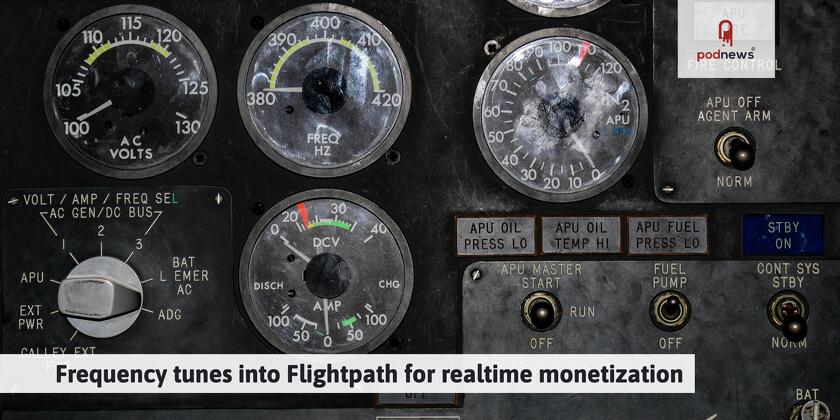 A radio frequency control in an aeroplane dashboard